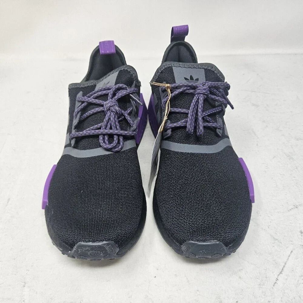 Adidas NMD_R1 Boost J 'Black/Purple' Athletic Shoe / GX5694 /Big Kids
